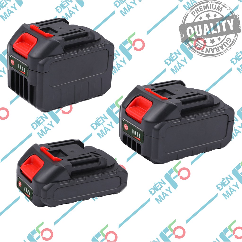 DMF5 Vỏ pin Makita adaptor 18V 5S 1P, 2P, 3P (1, 2, 3 hàng cell) và mạch báo pin 4 Led ngang