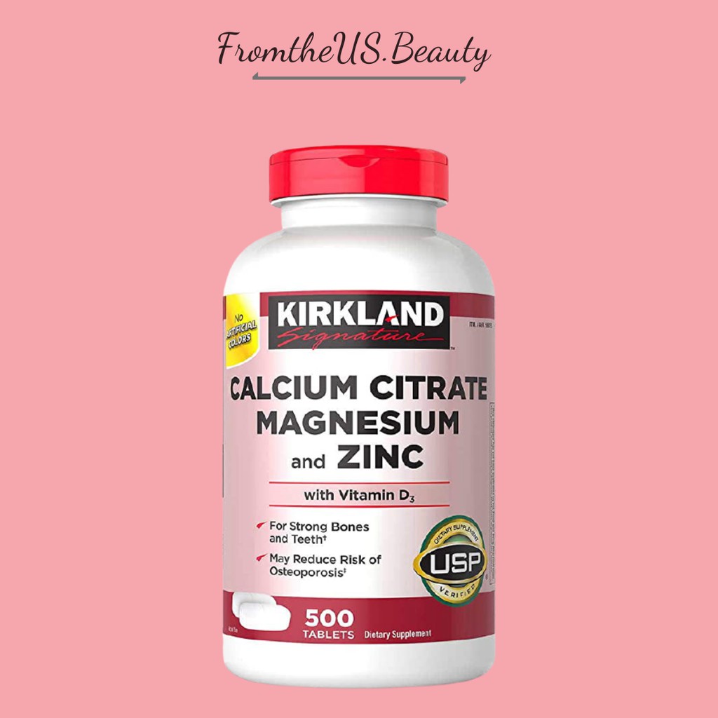 Viên uống KIRKLAND CALCIUM CITRATE MAGNESIUM and ZINC With Vitamin D3 Hộp 500 Viên Của Mỹ