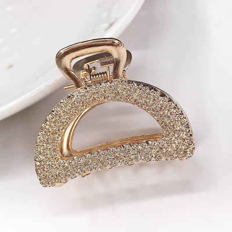 Kẹp Tóc Hợp Kim Hình Hoa Hồng Tròn Phong Cách Retro Pháp 2022 Xixi