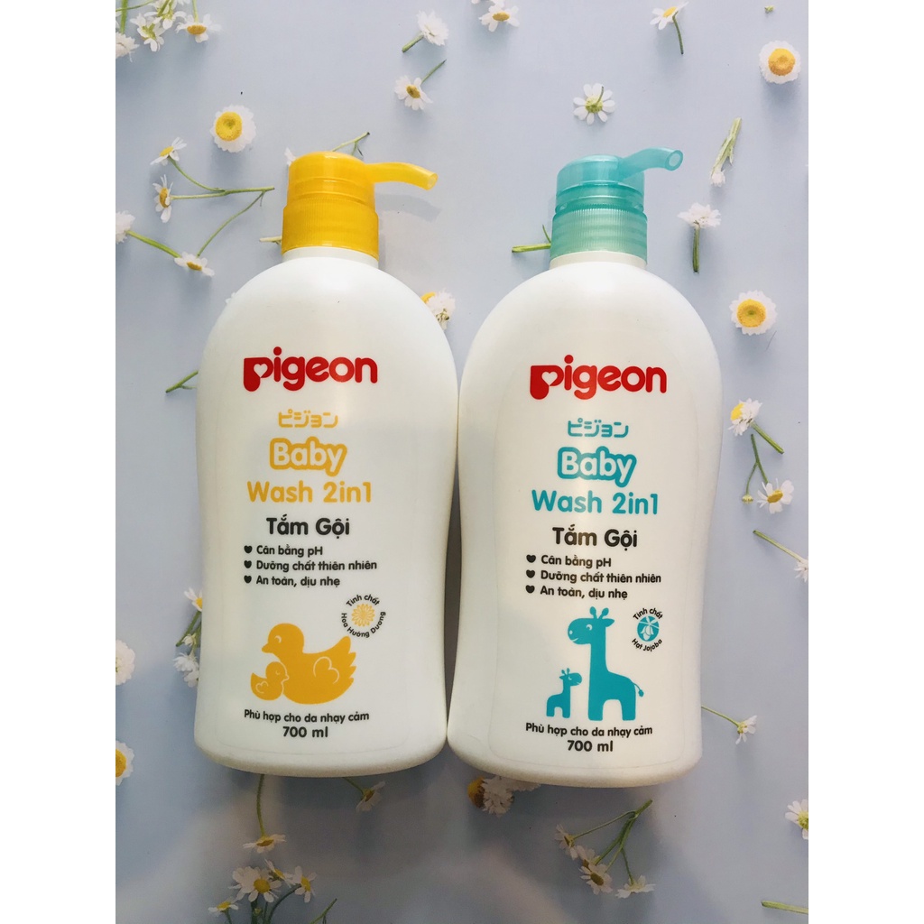 Sữa tắm gội dịu nhẹ Pigeon 2in1 Hoa hướng dương / Jojoba