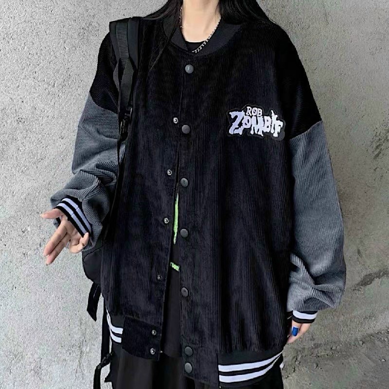 [Ảnh Thật] Áo Khoác Bomber Nhung Zombies - Form Áo Rộng Cá Tính Unisex Nam Nữ