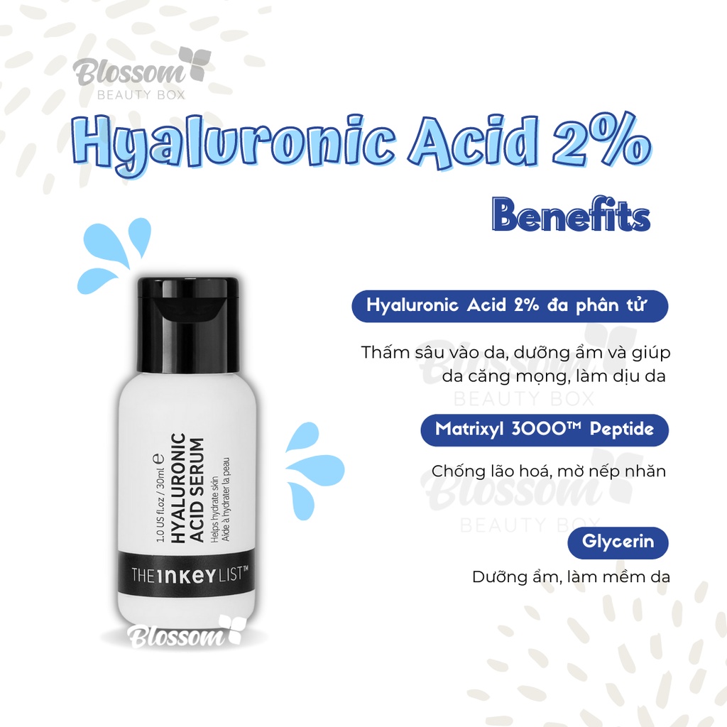 [Sephora US] Serum cấp ẩm Hyaluronic Acid THE INKEY LIST