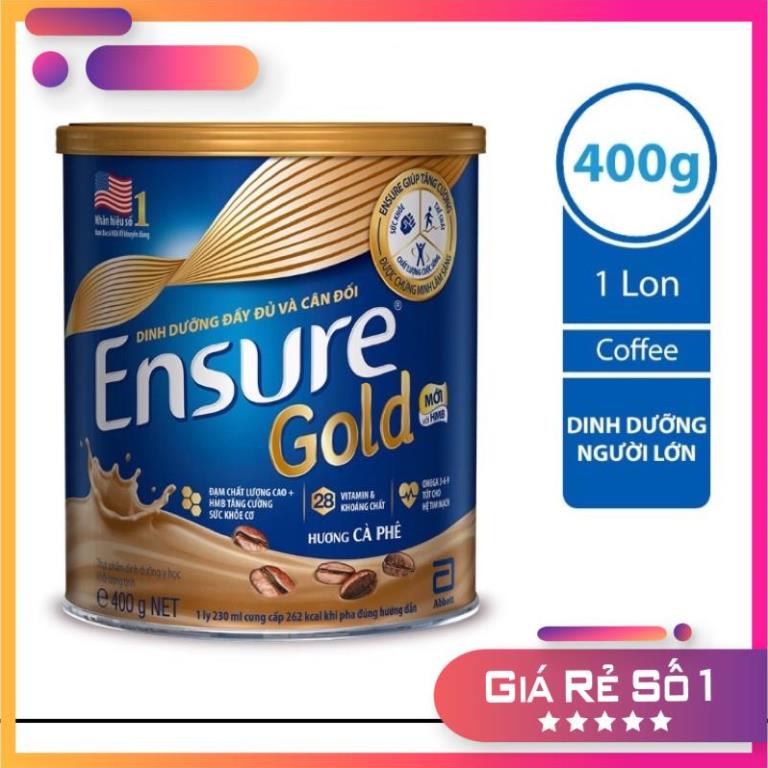 [DATE T6/2022] Sữa Bột Ensure Gold Hương CAFE - 400g