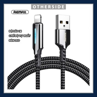 DÂY CÁP SẠC  NHANH IPHONE IPAD REMAX RC 123I CÓ ĐÈN LED TỰ NGẮT KHI ĐẦY CHÍNH HÃNG REMAX DÀI 1M NGUỒN RA 2.4A