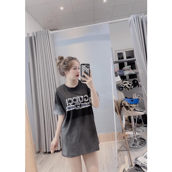 Áo Phông Loang Hình-Áo Thun Tay Lỡ From Rộng Unisex