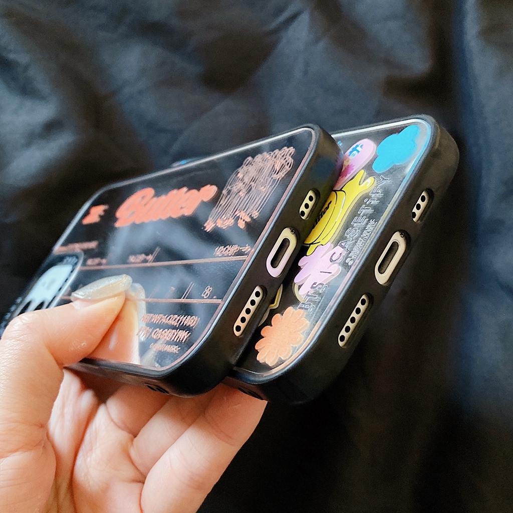 Ốp iPhone 13 12 11 pro max 6s 6 7 8 plus se2020 xr xs max Điện Thoại Cứng Kèm Gương Hình BTS Cho