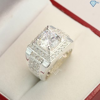 Nhẫn bạc nam mặt đá giá rẻ cá tính, nhẫn nam bạc 925 đẹp NNA0110 - Trang Sức Bạc