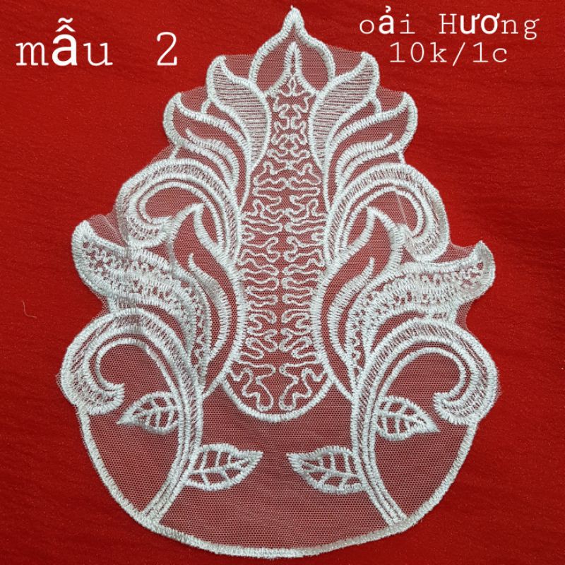 ren thêu đính đắp áo dài(1c)