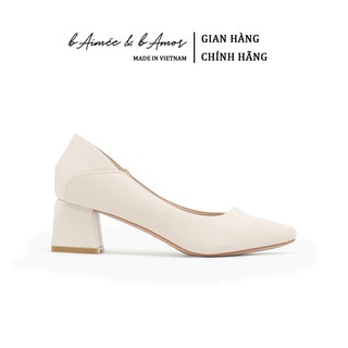 Giày Cao Gót Nữ bAimée & bAmor Đế Vuông Mũi Tròn Công Sở Cao 5P - MS0019