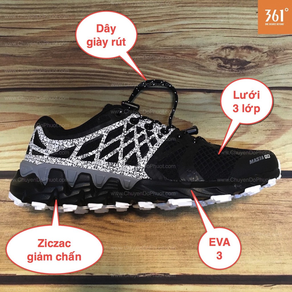 Giày Chạy Địa Hình 361 Masta OD Riger Geoflex Dry Trail Running