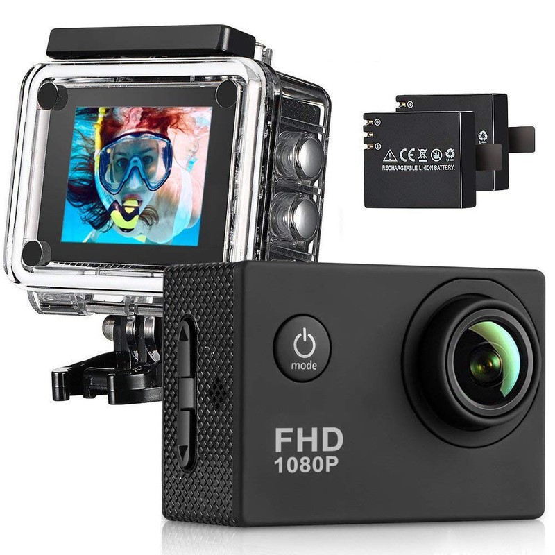 Camera Hành Động Chống Nước Sports Cam 1080 Full Hd - Camera Cho Xe Đạp, Xe Máy Gắn Mũ Bảo Hiểm