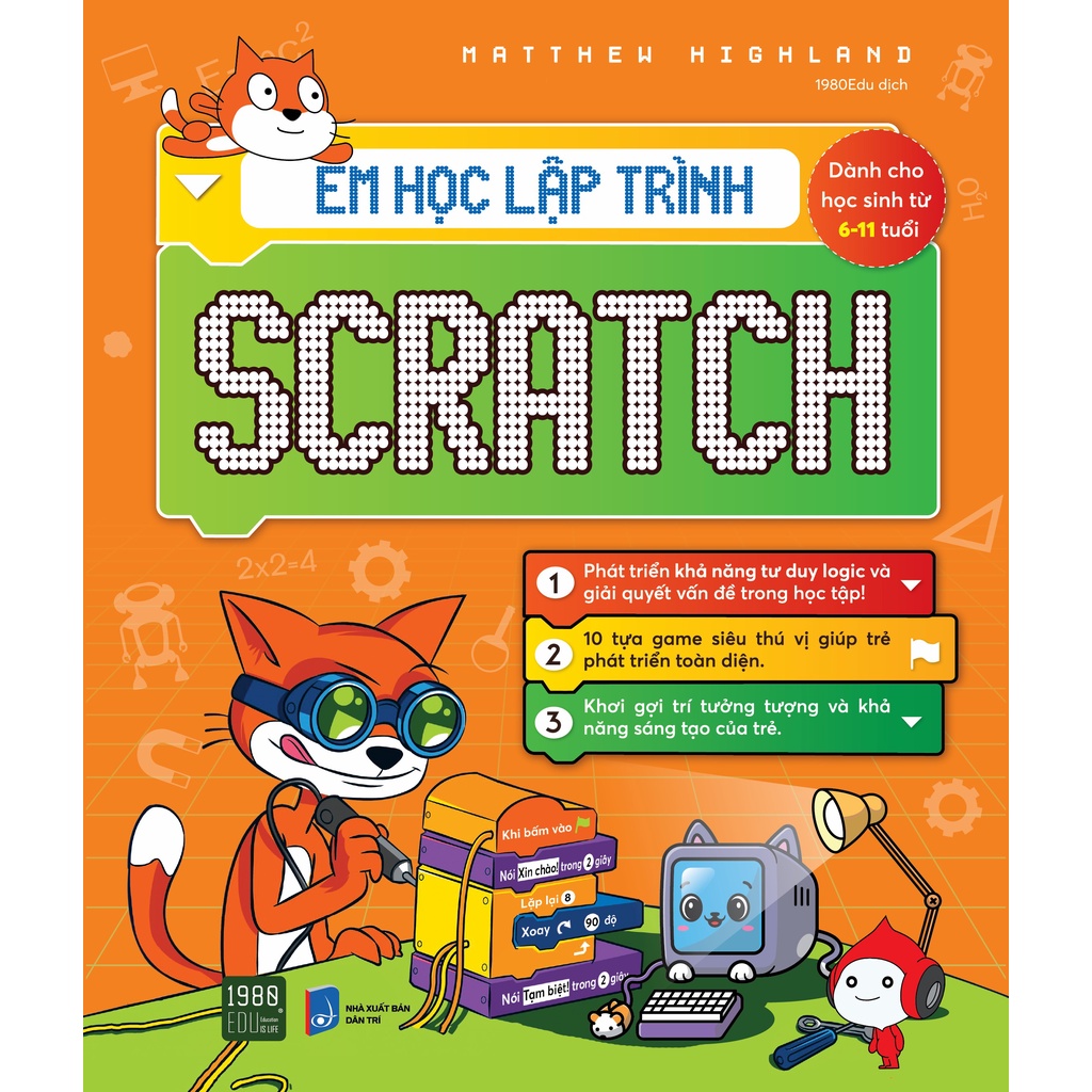 Sách - Em học lập trình Scratch - 1980books