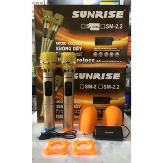 [Mã ELHACE giảm 4% đơn 300K] Micro không dây sunrise SM-2.2 (loại 2 mic)