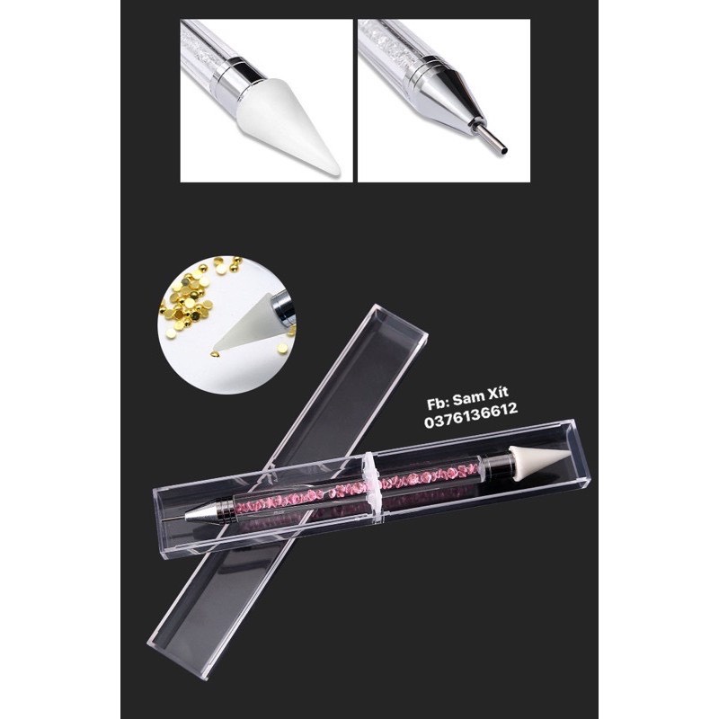 Bút hít đá đính móng tay.