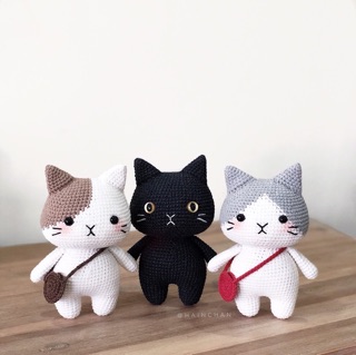 Thú len móc handmade size 20 cm ( mẫu inbox )