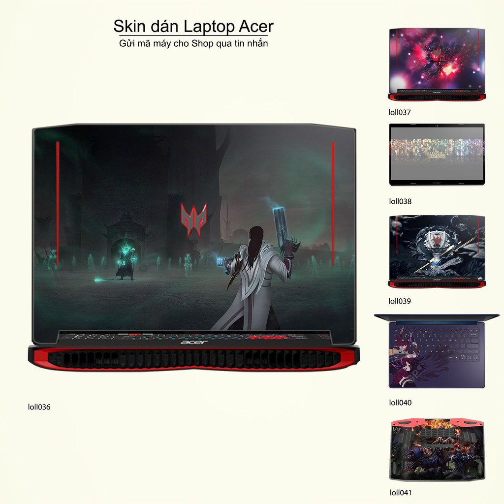 Skin dán Laptop Acer in hình Liên Minh Huyền Thoại _nhiều mẫu 5 (inbox mã máy cho Shop)