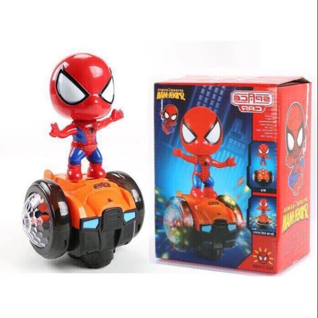 Đồ chơi siêu nhân nhện đi xe thăng bằng.