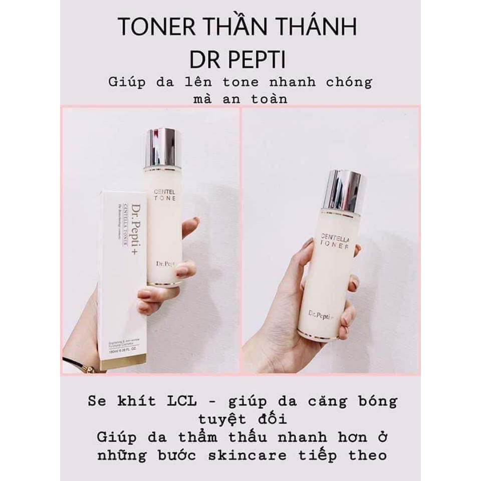 Toner Căng bóng PEPTI - Nước hoa hồng DR.PEPTI + Hàn Quốc 180ml