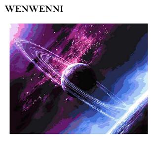 Bộ Tranh Sơn Dầu 40x50cm Tự Làm Họa Tiết Dải Ngân Hà Độc Đáo Dùng Để Trang Trí Nhà Tiện Dụng