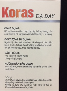 Thực phẩm bảo vệ sức khoẻ KORAS DẠ DÀY