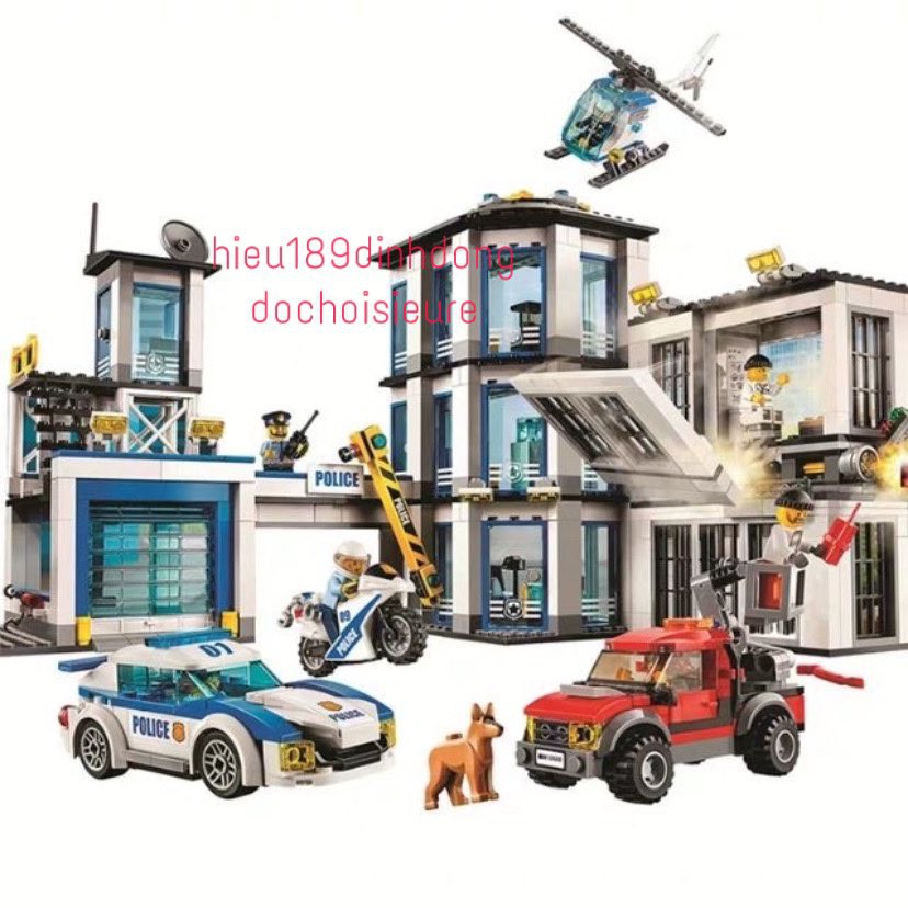 Lắp ráp xếp hình Lego city 60141 Lepin 02020 Bela 10660: Trụ sở cảnh sát