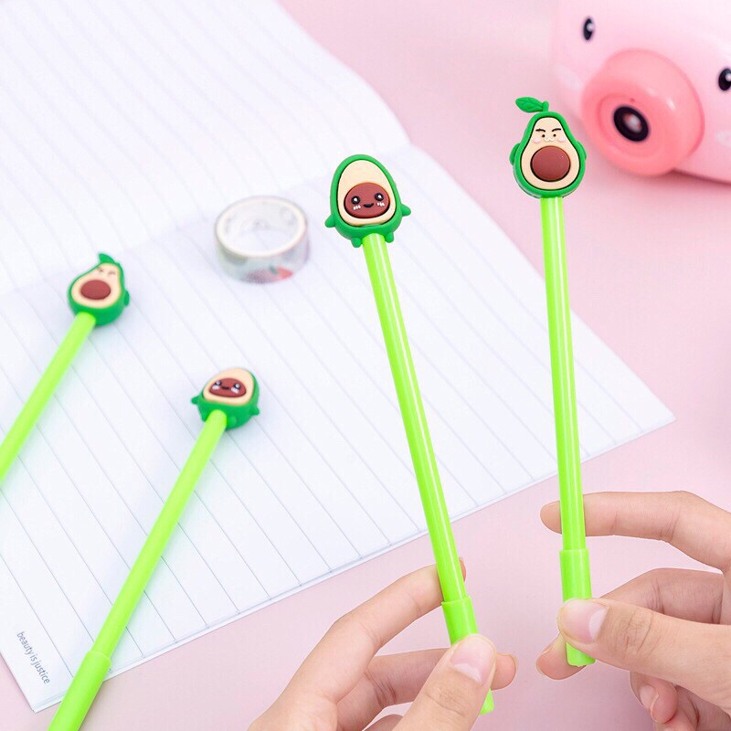 Bút nước mực đen hình quả bơ đáng yêu, sỉ lẻ đồng giá