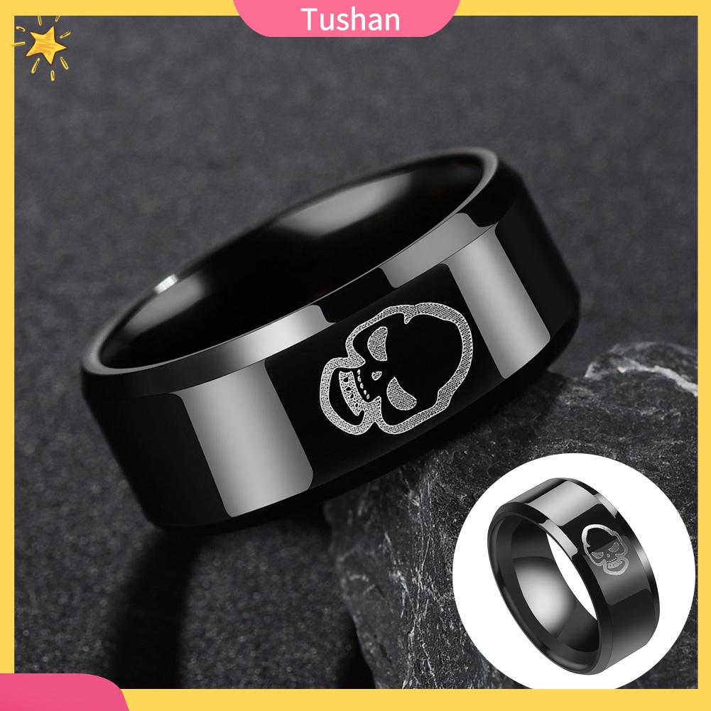 Nhẫn Thép Không Gỉ Hình Đầu Lâu Thời Trang Dành Cho Nam