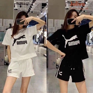 Sét đồ nữ bộ đồ p.m áo cộc quần đùi chất cotton hàng quảng châu jolivo 25974021767