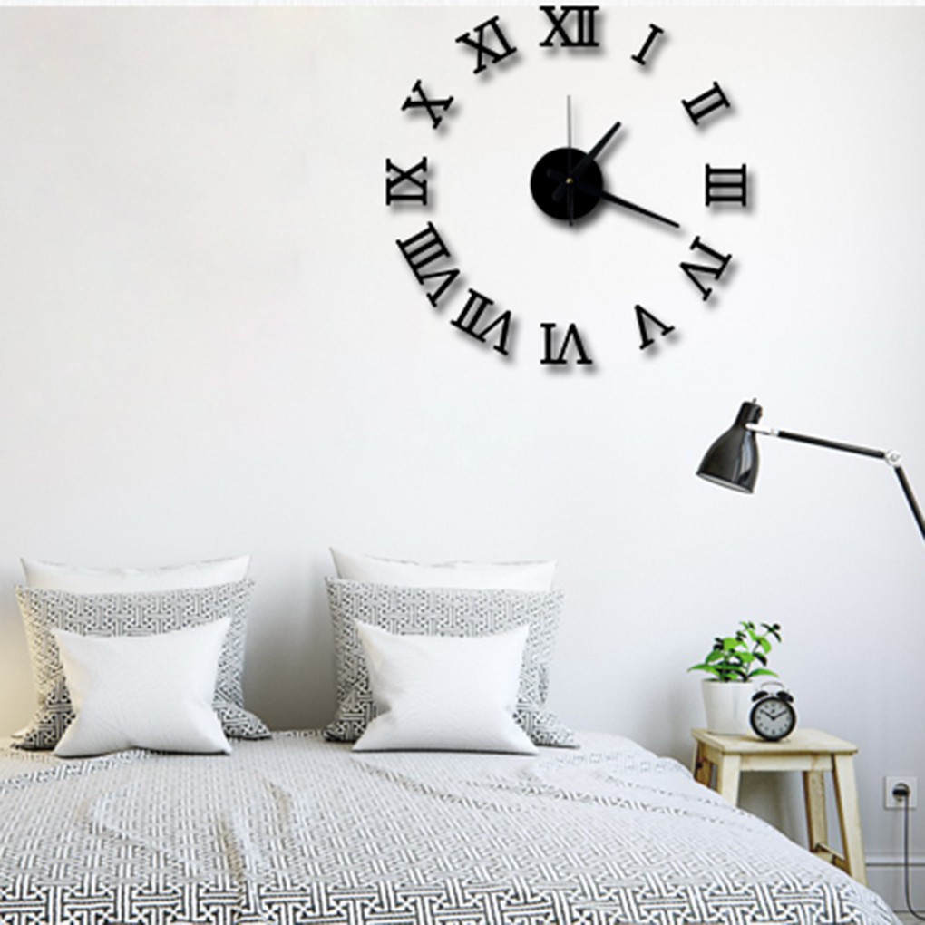 Đồng hồ số La Mã treo tường 3D