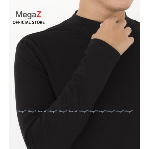 Áo giữ nhiệt nam Megaz Áo thun nam dài tay cổ 3 phân chất vải mềm mịn ấm áp dễ phối đồ | BigBuy360 - bigbuy360.vn