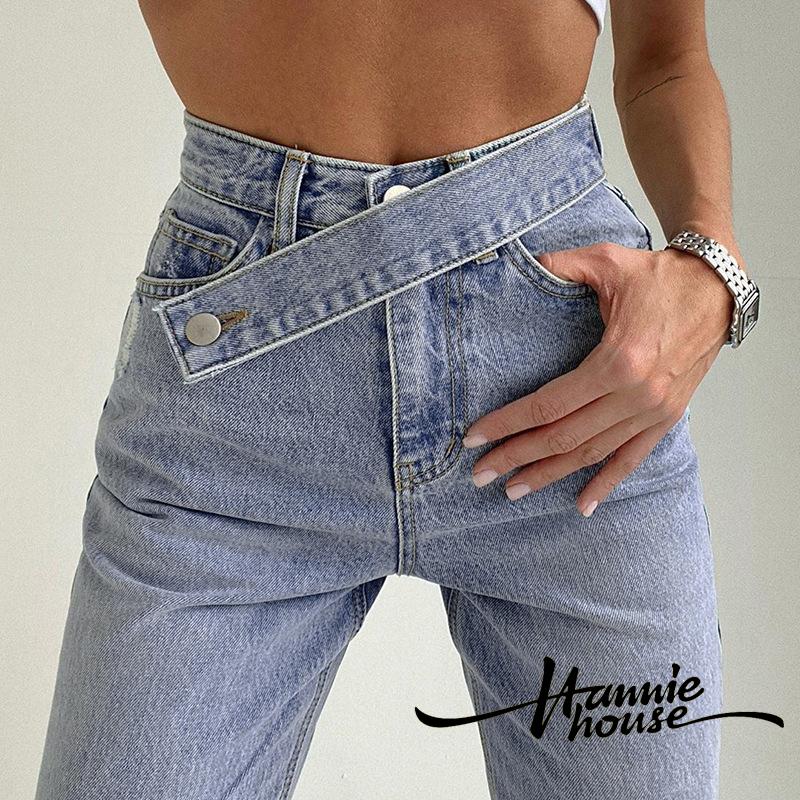 Quần Jeans Nữ Dài Lưng Cao Ống Đứng Hợp Thời Trang | BigBuy360 - bigbuy360.vn