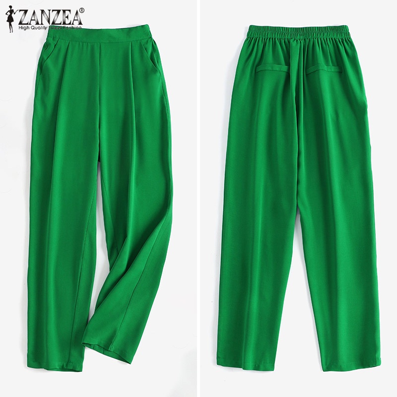 Zanzea Quần Lửng Lưng Cao Có Túi Thời Trang Cho Nữ