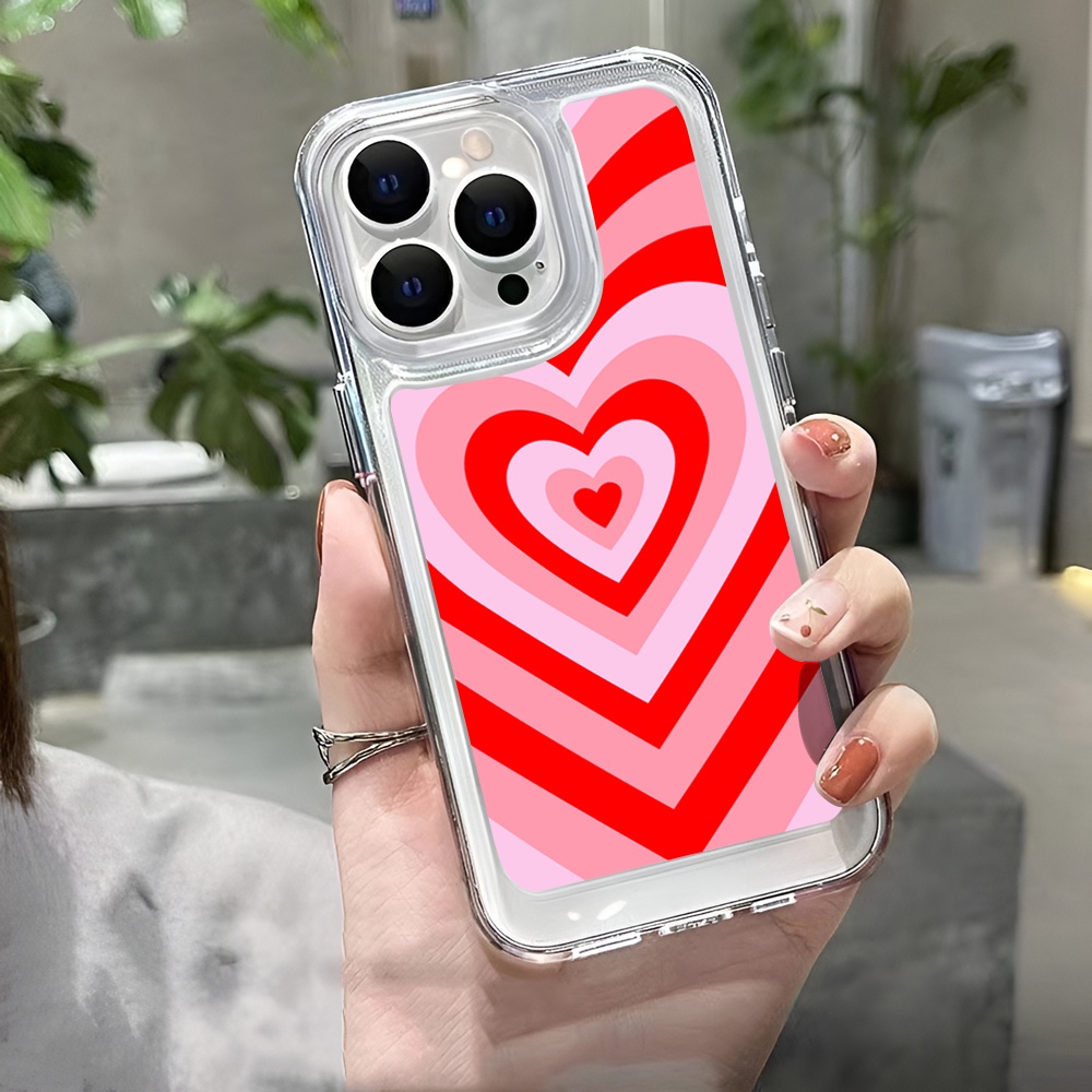 Ốp Điện Thoại Trong Suốt Họa Tiết Trái Tim Cho iphone 14 Pro Max Plus 13 11 12 7Plus X XR XS Max