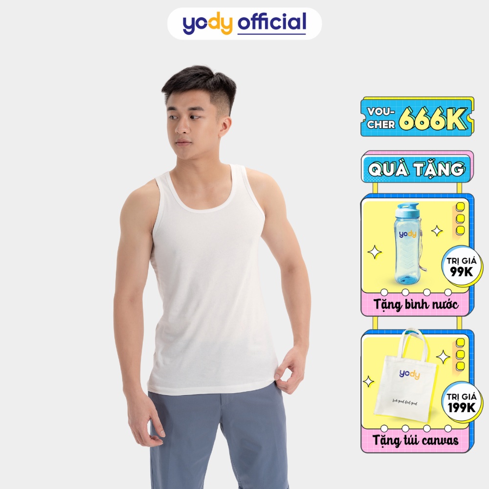 Áo ba lỗ nam Yody chất cotton BLM3001