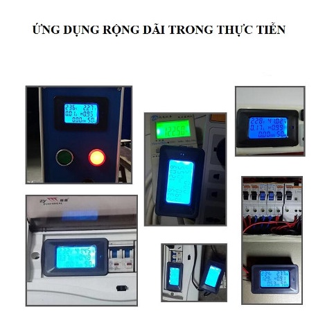 [5 Bộ ] Máy đo điện áp cường độ dòng điện công suất công tơ điện tử PUUCAI ampe kế vôn kế 100A