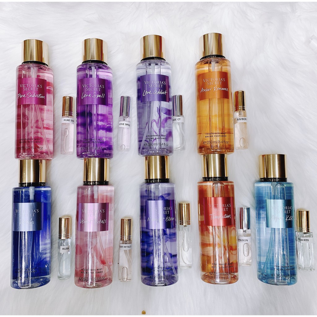 [Phân loại-Tester 10ml] Victoria Secret  Xịt Thơm Nước Hoa Toàn Thân Lưu Hương Mịn Da mini 10ml | Thế Giới Skin Care