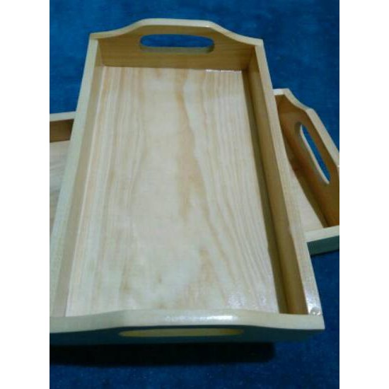 Khay Gỗ Thông Có Tay Cầm Cong Kích Thước 40x30 | BigBuy360 - bigbuy360.vn