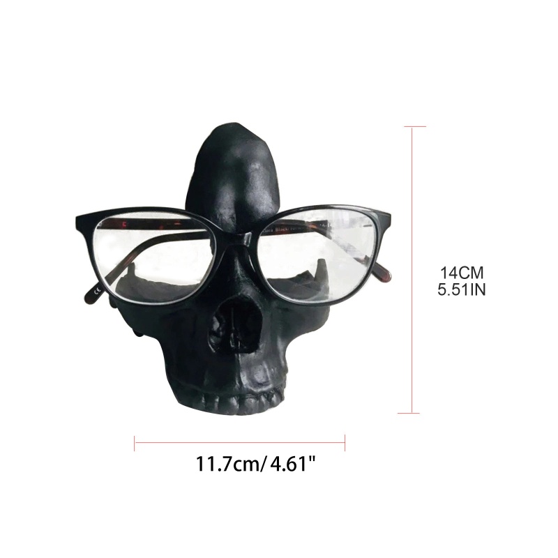 Giá Đỡ Mắt Kính Bằng Resin Hình Đầu Lâu Trang Trí Nhà Cửa / Văn Phòng