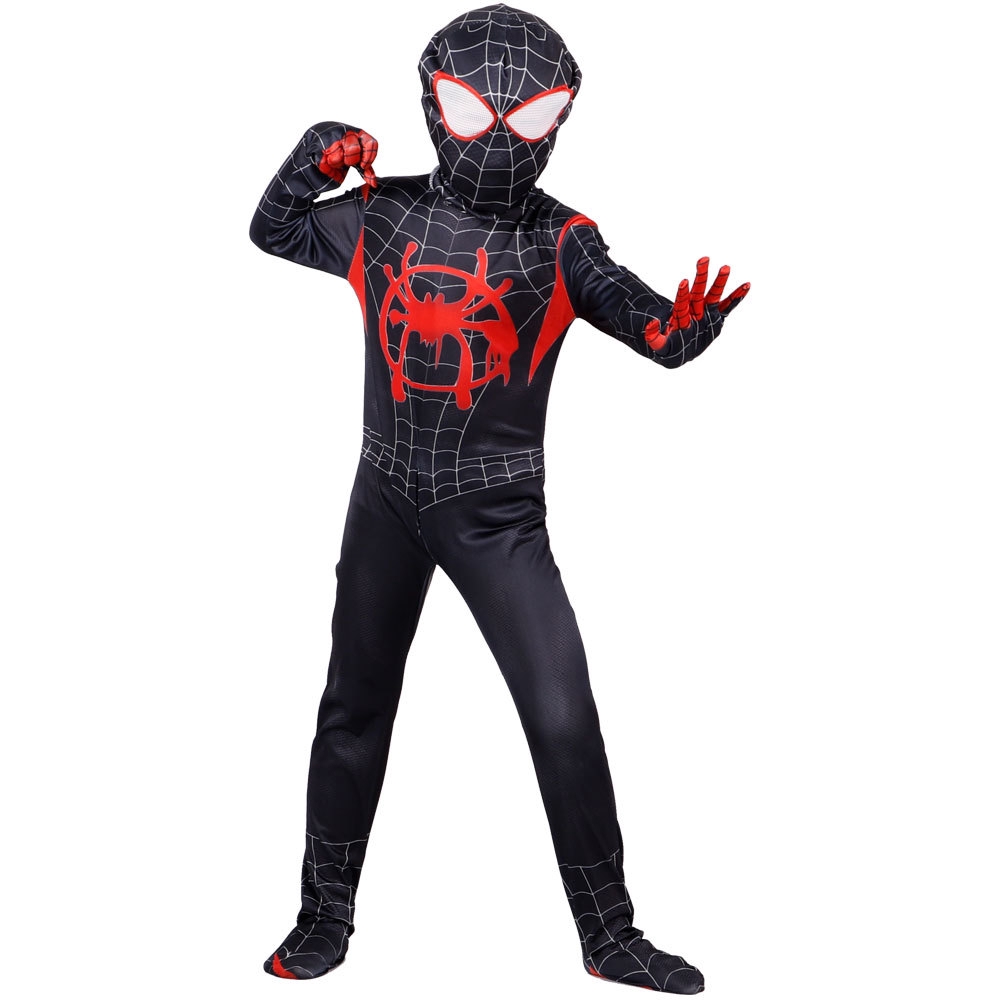 Supderhero Kids Costumes Spider-Man: Into The Spider-Verse Miles Morales Cosplay Costume for Kids