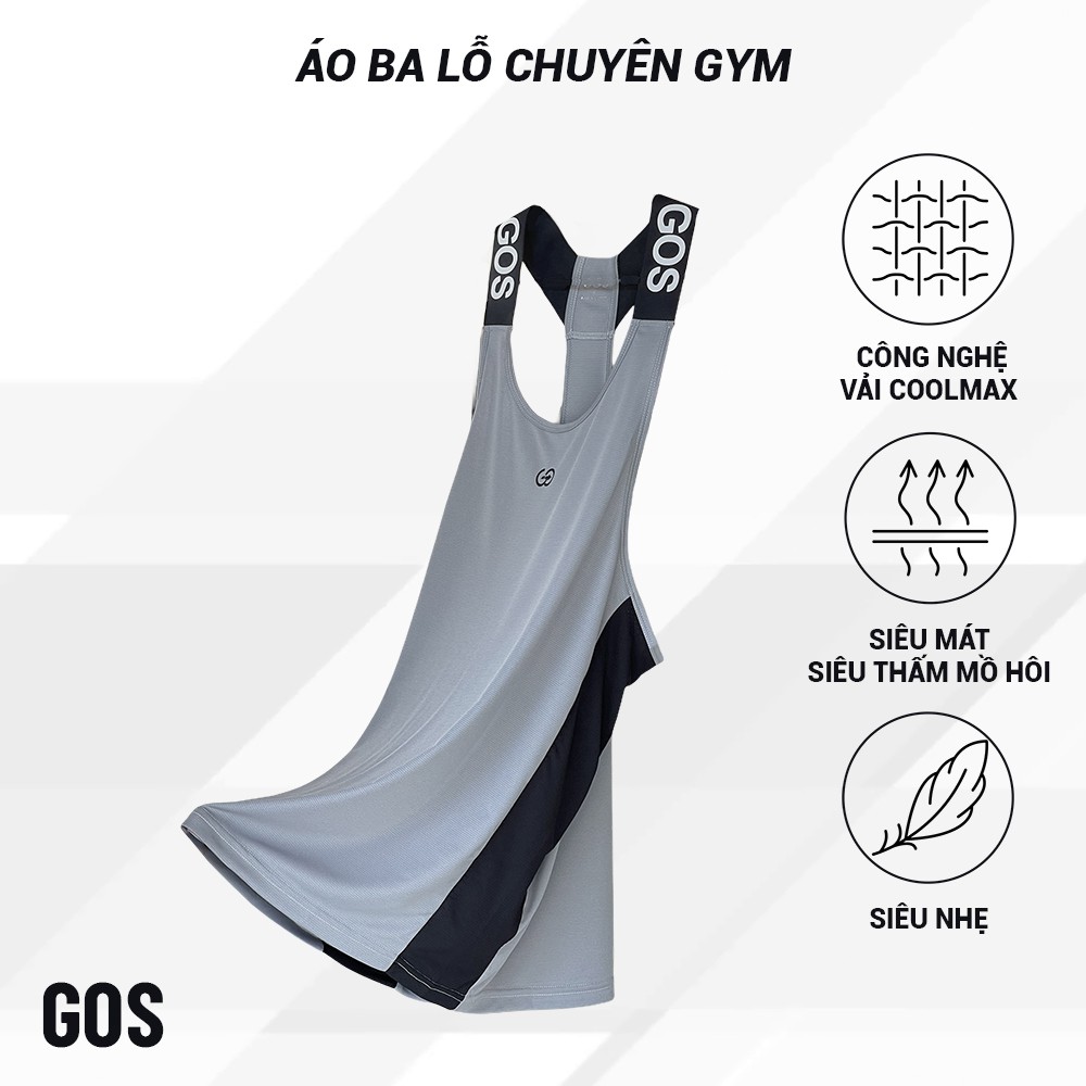 Áo ba lỗ thể thao GOS SIGNATURE Xám S1