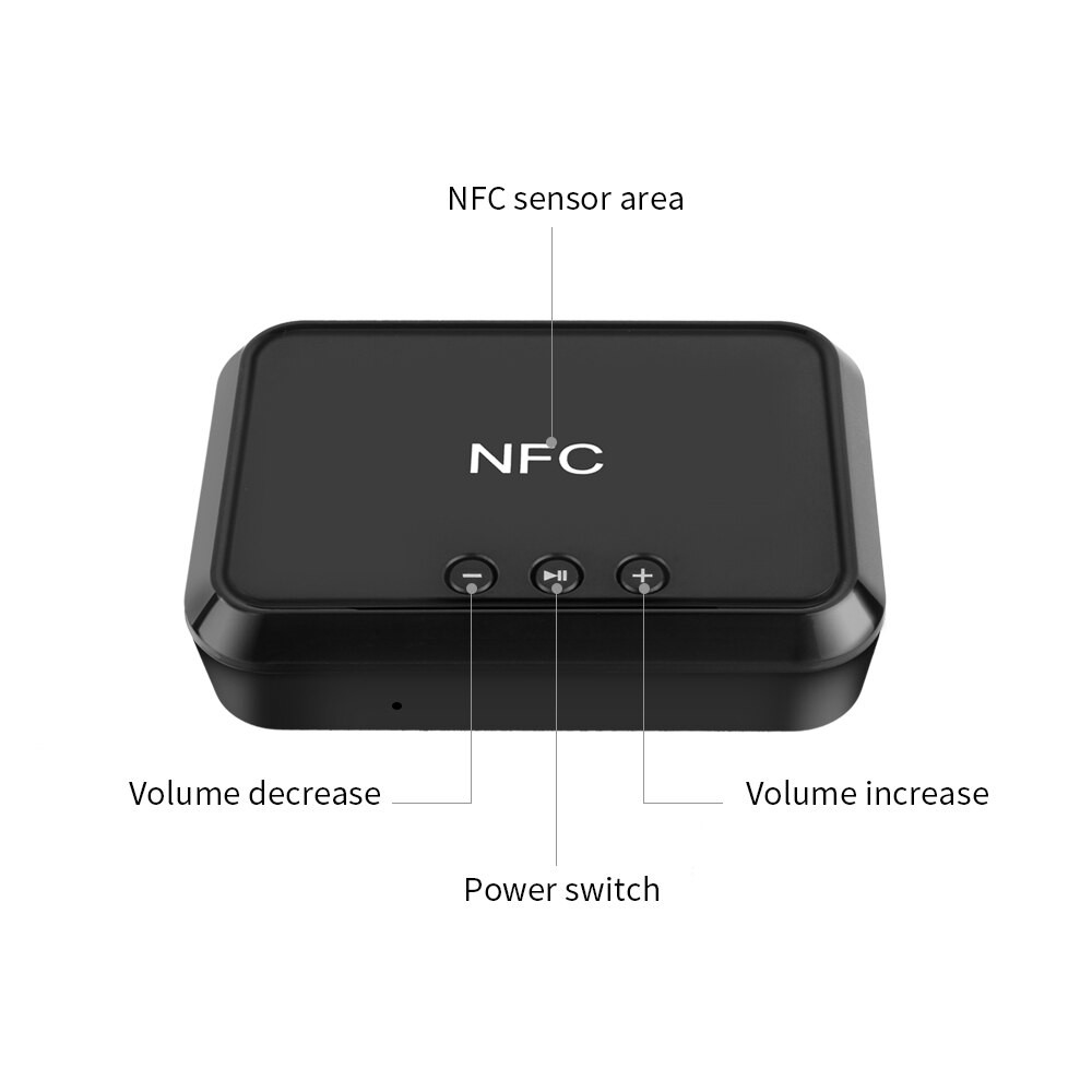 Thiết Bị Nhận Bluetooth 5.0 cho Loa, Tai nghe, Amply | 3Ly + 2RCA - Hỗ trợ kết nối NFC (BT200)