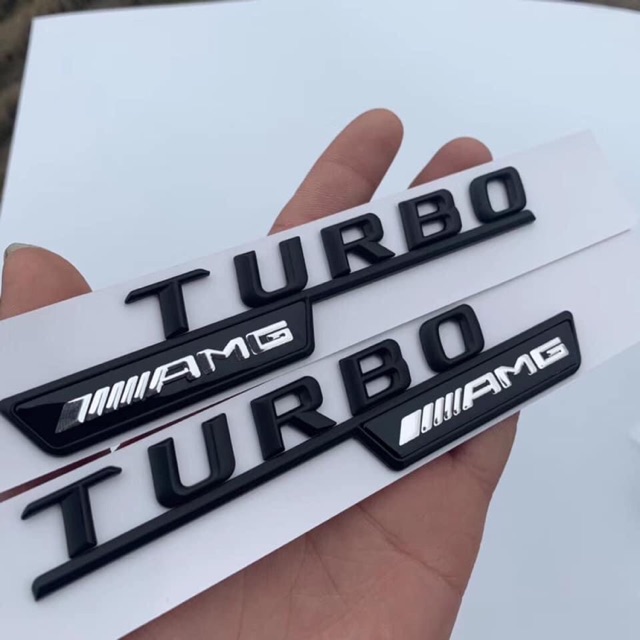 Turbo Amg Đen -  Chữ turbo amg - Tem turbo amg , logo turbo amg