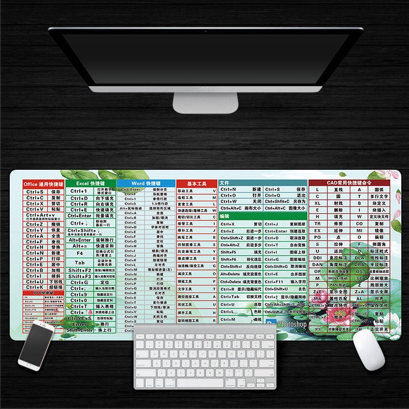 Tấm Lót Chuột Và Bàn Phím Máy Tính ps cad excel Siêu Dày