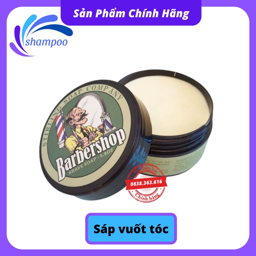 Sáp vuốt tóc nam tạo kiểu tóc cao cấp bóng mượt BarberShop Shave Soap 80gr