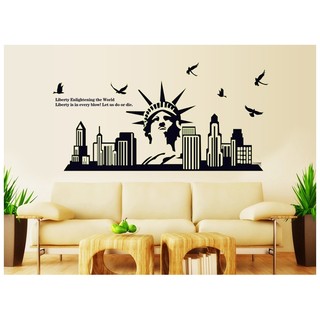 Decal dán tường thành phố dạ quang 1 BINBIN PK94 (Có sẵn keo)