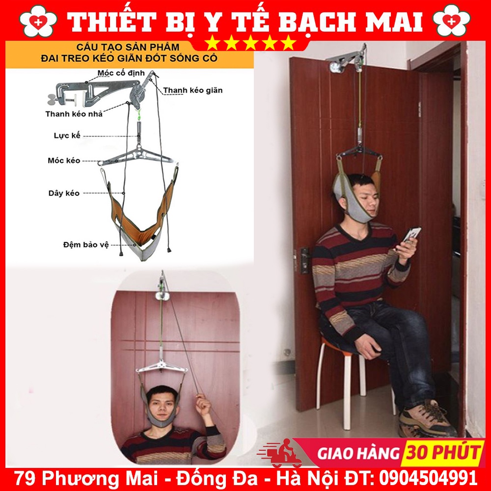 Thiết Bị Đai Kéo Giãn Cột Sống Cổ GẮN CỬA Cho Người Thoái Hóa Cổ - Thoát Vị Cổ