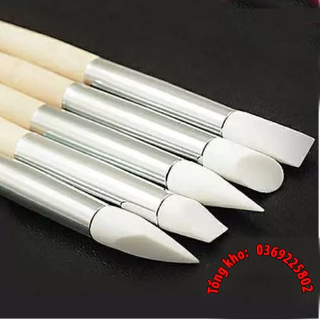 Set cọ 5 cây, cọ nhấn hoa, cọ đắp phết gel