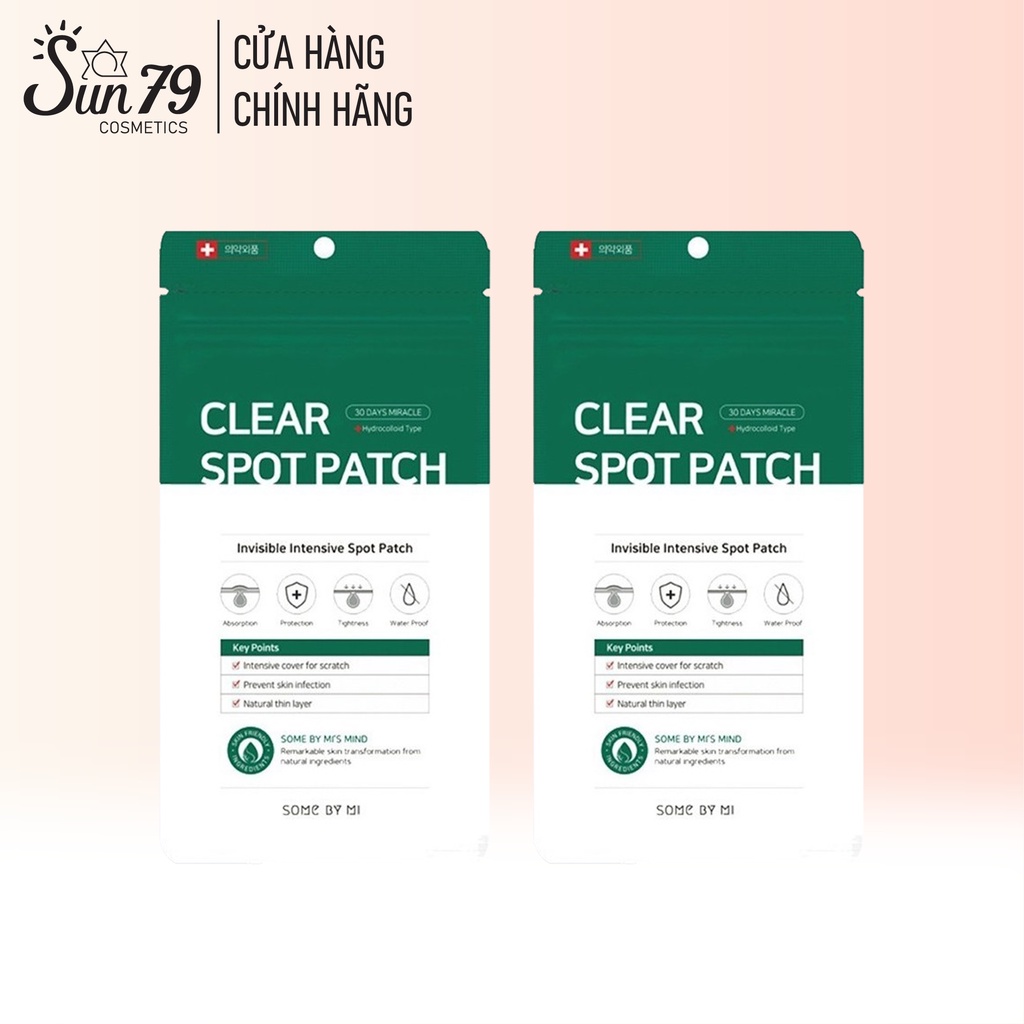 Combo 2 Miếng Dán Giảm Mụn Some By Mi Clear Spot Patch (set 18 miếng ) x 2