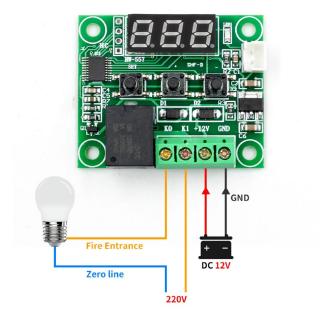 Mô Đun Công Tắc Điều Khiển Nhiệt Độ Kỹ Thuật Số W1209 Dc 12v Có Đèn Led