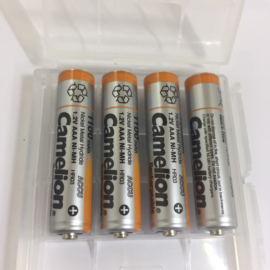 Pin sạc AAA 1100 mAh 1.2v Camelion hộp 4 viên NH-AAA1100MBC4